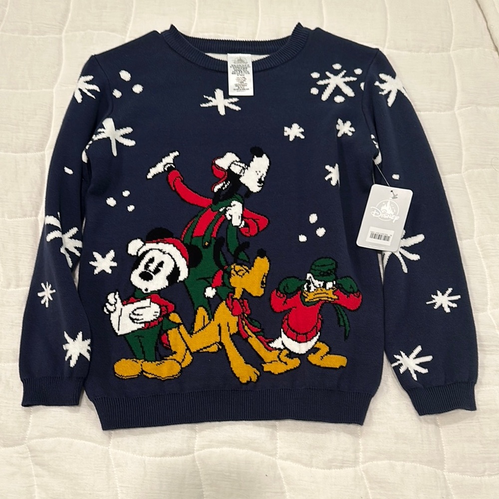 Disney Navy Sweater with Cartoon Characters